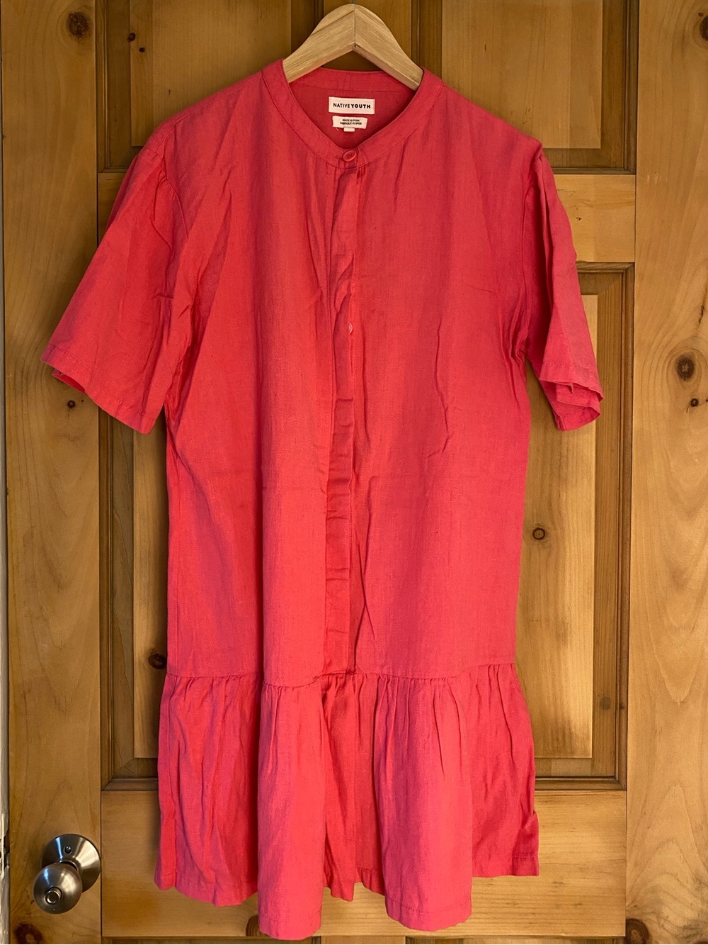 Native Youth Girls' Coral Pink Short Sleeve Dress
